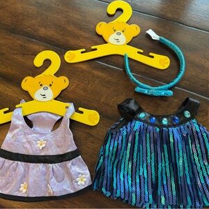 Build-a-Bear Purple and Blue Dress Set